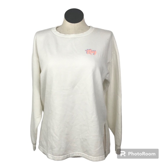 Roxy Tops - Roxy Love Song A Pullover Women’s Size S Color White Hi-Low Length lightweight.